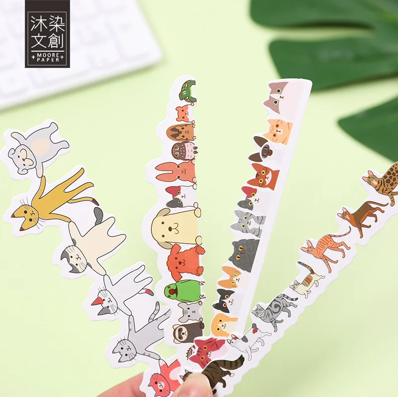 

30 pcs /Pack Cartoon Pets Bookmark DIY Craft Tag Cards School Office Supply Student Stationery H26