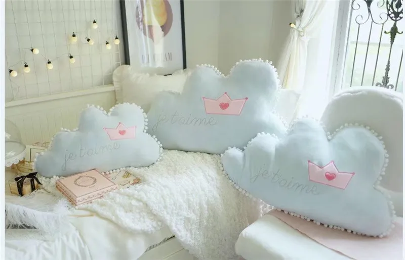 2017 New Romantic Clouds with French Words Plush Toys Cute Cartoon Clouds Pillow Cushion Baby Kids Room Decor Dolls 3555cm (8)