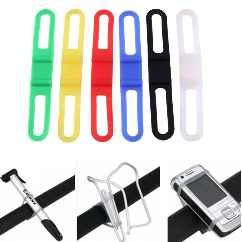 Top Elastic Bike Silicone Bandages Strap Flashlight Phone Flashlight Holder