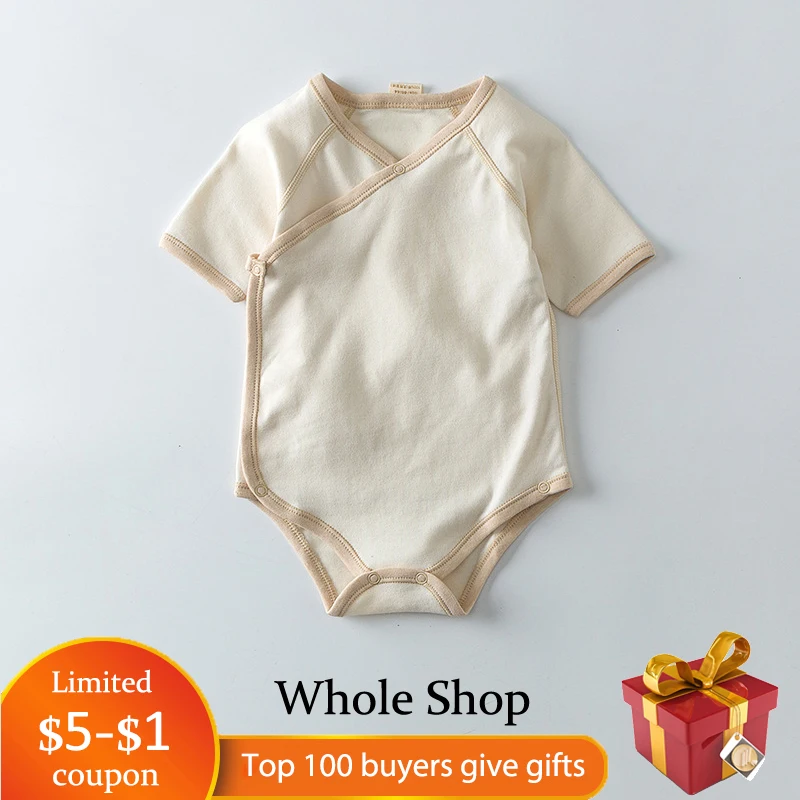 

Colored cotton short sleeve health onesie baby bodysuit newborn summer 2019 new boy daddys girl clothes jumpsuit infantis twins