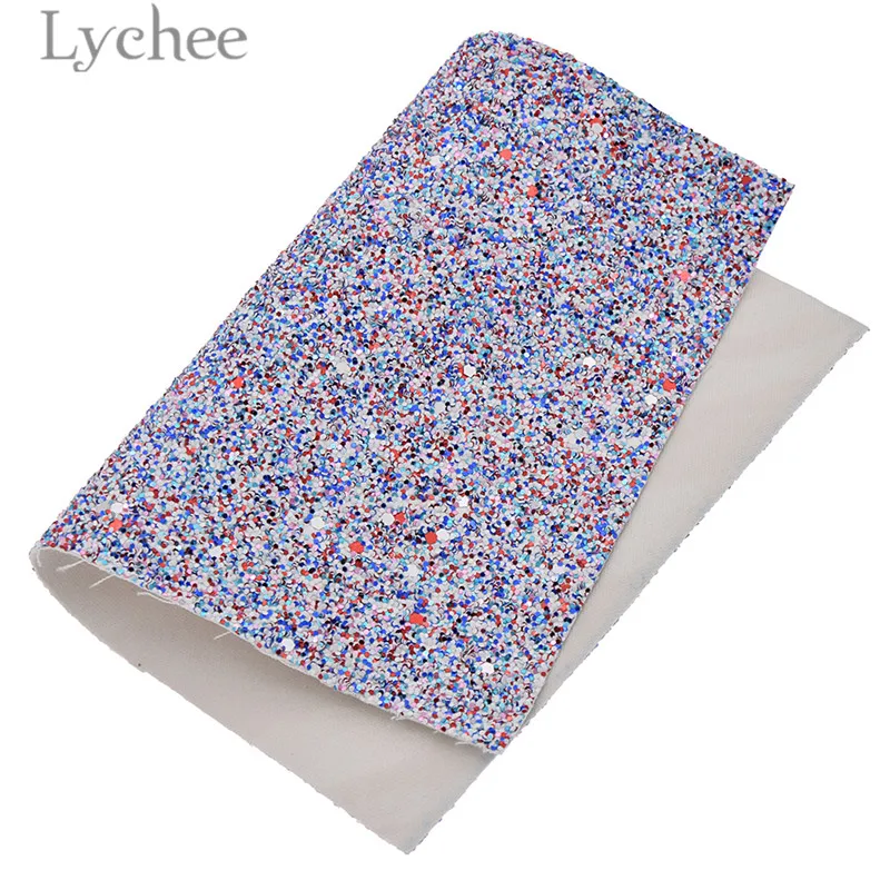Lychee, 15x21 см A5 блестящие не сужающийся книзу массивный обтягивающие штаны из искусственной ткани Высокое качество пошива Синтетическая Кожа DIY Материал для Сумки из натуральной кожи одежды