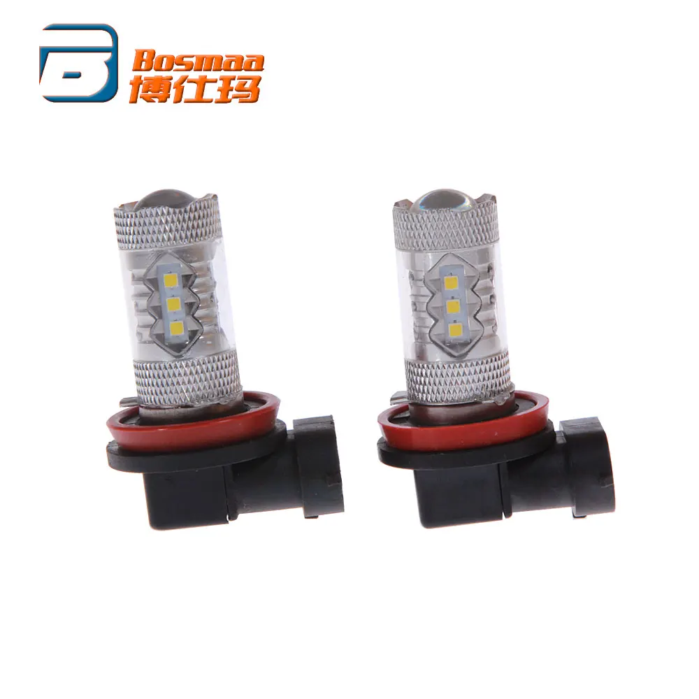 Пара Bosmaa H8 H9 H11 H16 (JP) 16SMD 2323 светодиодные лампы для автомобильных противотуманных