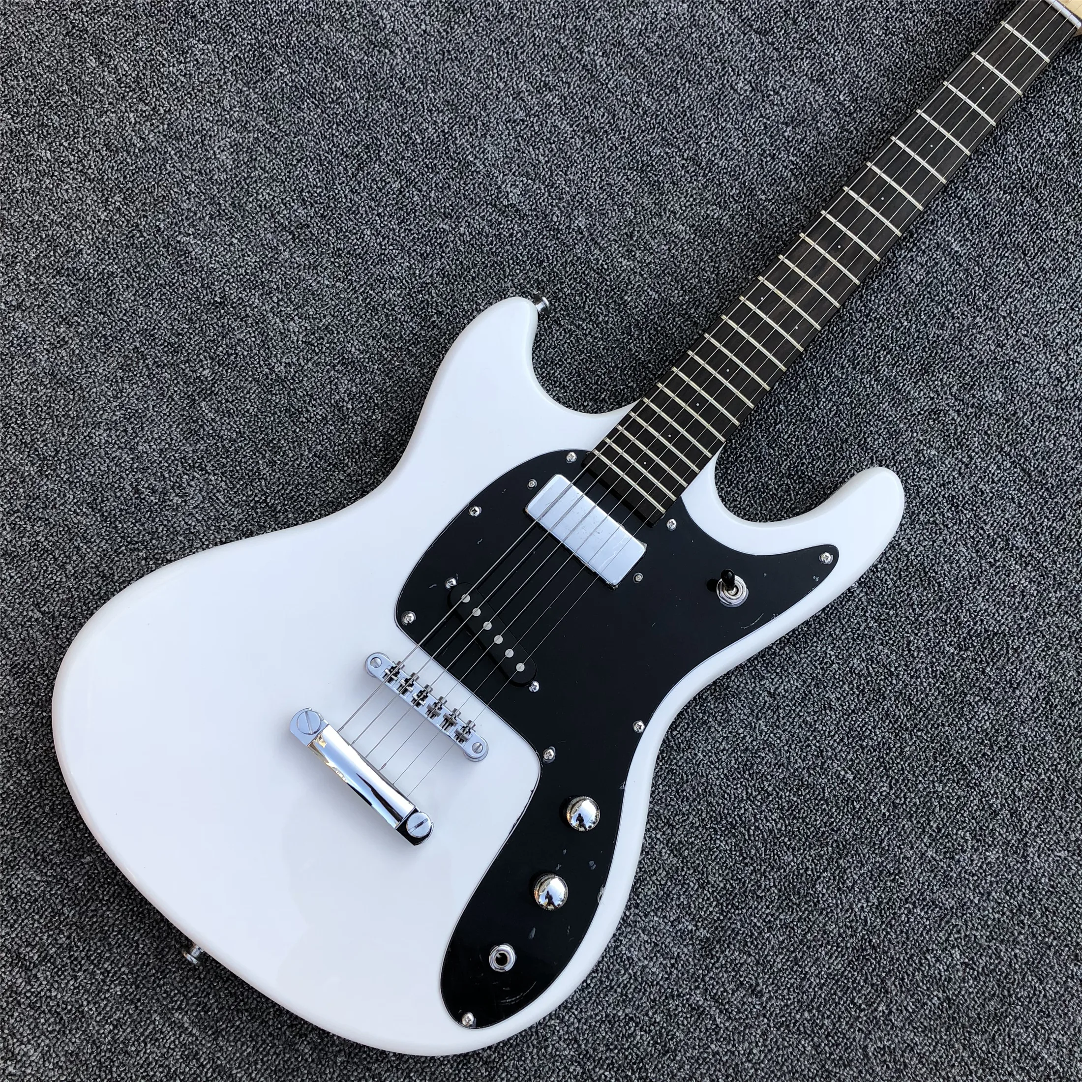 

New arrival white 6 string Electric Guitar,High quality Electric Guitar with Chrome hardware,Black pick guard,Free shipping