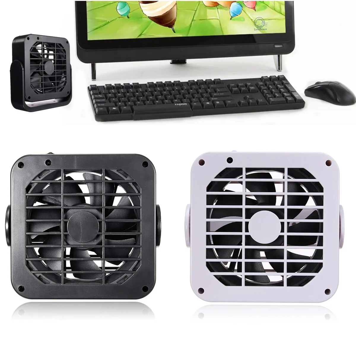 Universal Mini Cooler Cooling Fan 360 Degree Rotation Super Mute