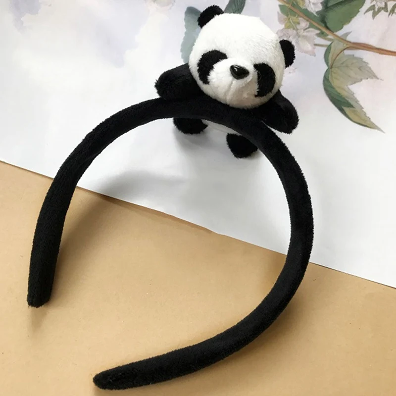

New Cartoon Cute Panda Shape Girl Hair Clip Elastic Hair Bands Ponytail Holder Hair Ring Women Hair Accessories