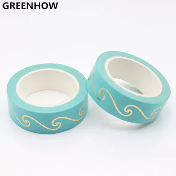 

GREENHOW Polka Pattern Hot Stamping Surface Bronze DIY Japanese Washi Tape Paper Sticker Scrapbooking Tools 10m 1034
