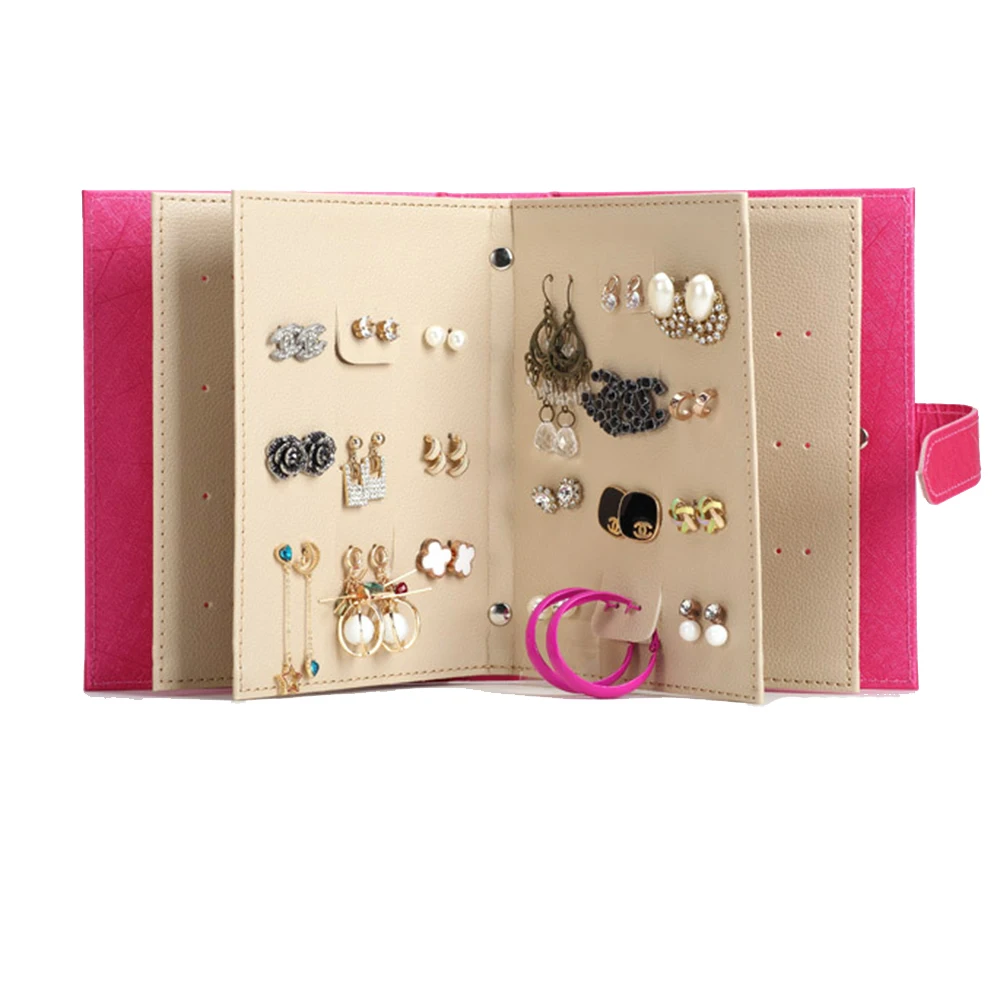 

Women Jewelry Necklace Display PU Leather Earring Holder Ring Box Jewelry Box Storage Organizer Case Womens Jewelry Travel Bags