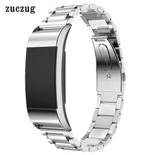 Zuczug Одежда высшего качества 316L металла Нержавеющая сталь ремешок для fitbit заряд 2 Браслет Ремешок Замена Часы полосы
