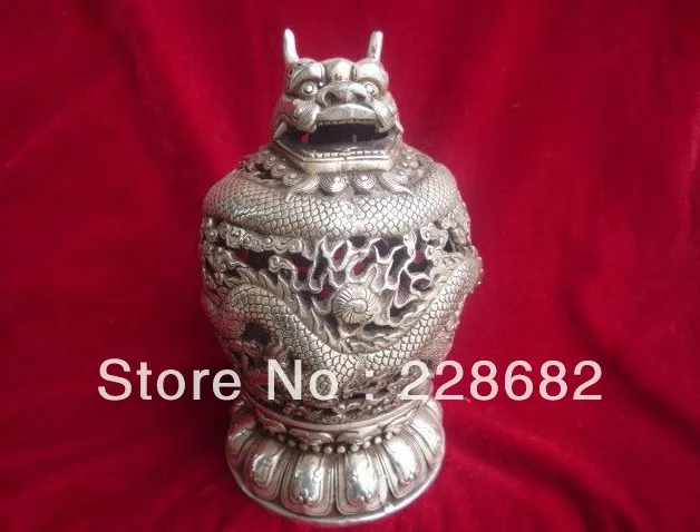 

christmas decorations for home+ Asian Antiques Ming /Qing Dynasty Chinese Silver Dragons Incense Burner