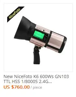 Nicefoto TTL-680C портативный 600 Вт студийный стробоскоп вспышка светильник HSS 1/8000 для Canon TTL-680C