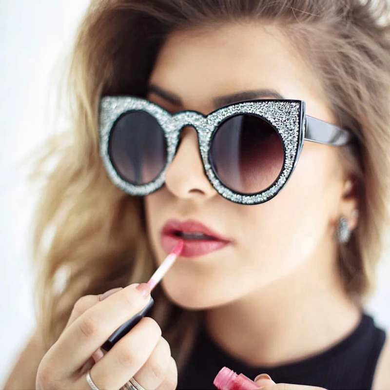 Winla модные дизайнерские женские солнцезащитные очки Классические солнцезащитные очки «кошачий глаз» с кристаллами винтажная оправа, солнцезащитные очки UV400 WL1138
