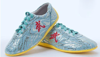 

EU27~47 kids&adult children kung fu wushu shoes soft leather martial arts kungfu shoes blue/silver/golden/black/rose top quality