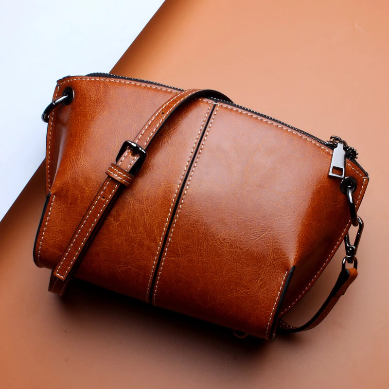 Женская винтажная вместительная элегантная сумка через плечо из спилка, милая и простая многофункциональная сумка-мессенджер