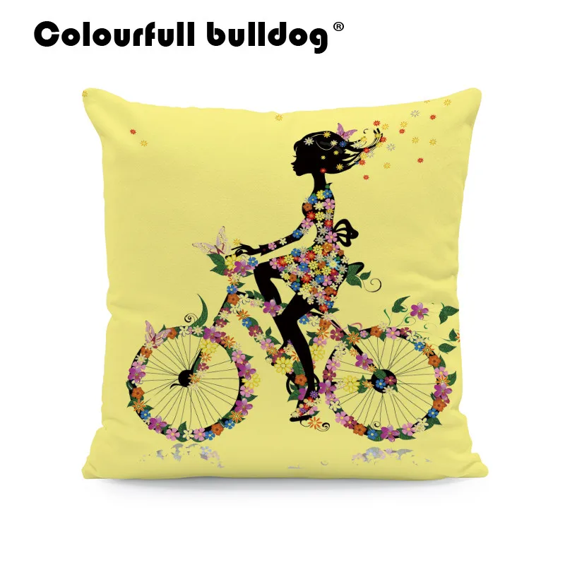 Очаровательные подушки для девочек с розовой бабочкой и милой ромашкой, чехлы для подушек для езды на велосипеде, чехол для подушки с цветами, декор для гостиной, офиса, дивана - Цвет: 11