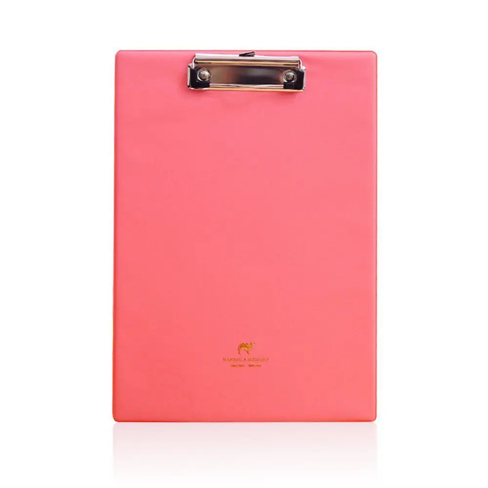 

BLEL Hot Leather A4 Foolscap Conference File Writing Clipboard Folder Document Holder Hard Clip Board Pad Compact rose Red