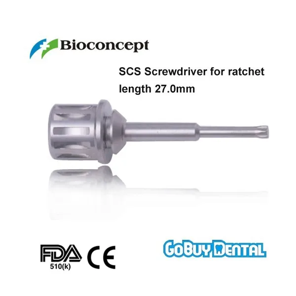 Straumann Compatible Dental Implant Instruments SCS Screwdriver for ratchet,L 27 Straumann Compatible Dental Implant Instruments SCS Screwdriver for ratchet,L 27