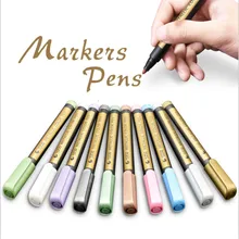 10 цветов, водонепроницаемые перманентные маркеры, кисть для рисования, граффити, сделай сам, альбом, на стену, маркер, свадебная ручка для подписи