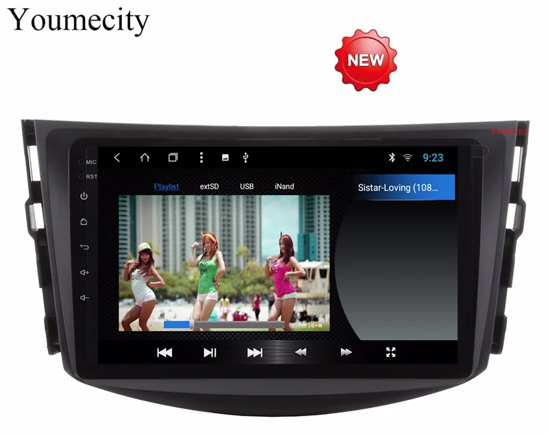 

Youmecity Android 9.0 Car Dvd Player For Toyota RAV4 Rav 4 2007 2008 2009 2010 2011 2 din 1024*600 gps navigation wifi Octa core