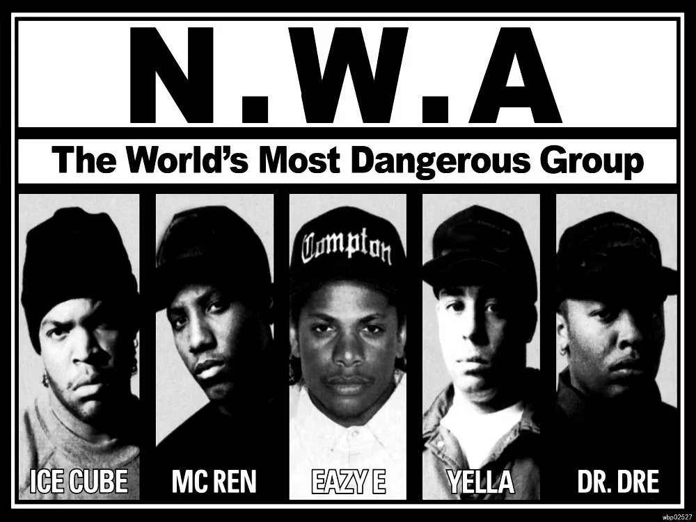 Новогодние украшения слитные обои NWA Niggas ретро поли клей печати постер