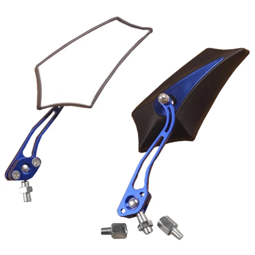 

2 x mirrors Rear view mirrors mirrors 8mm aluminum motorcycle scooter blue