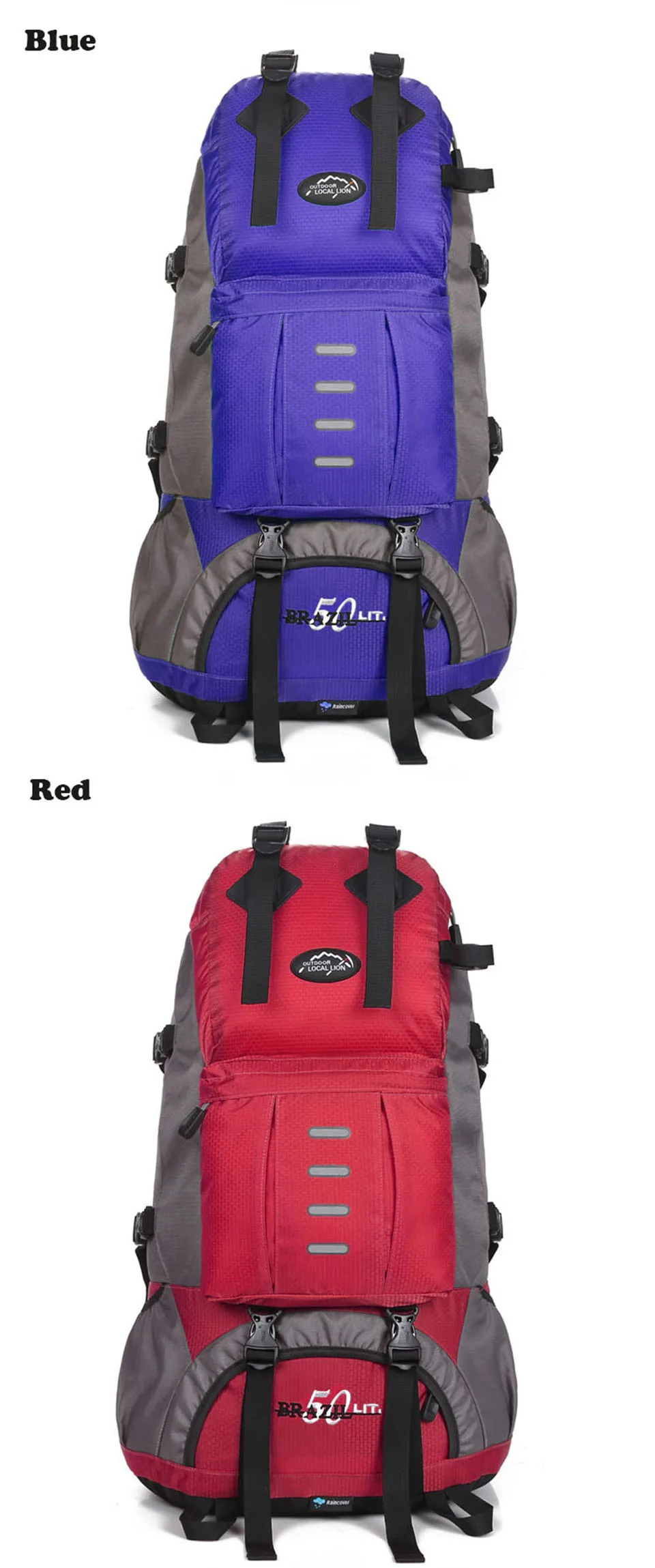 Местный лев водонепроницаемый туристический рюкзак 50л спортивная сумка для женщин мужчин Открытый Кемпинг альпинистский рюкзак