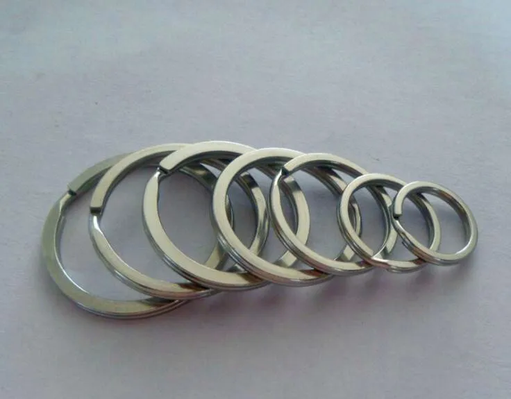 100pcs Stainless Steel Split Ring Diameter from 17mm to 35mm Heavy Duty Double Ring Connector Accessories