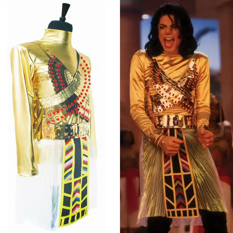 شعر مستعار كلاسيكي لزي الهالوين مايكل جاكسون Mj مصر فرعون هل تذكر الوقت المحدد زي رقص فريد عرض الكريسماس Michael Jackson Outfit Show Costumeshow Wigs Aliexpress