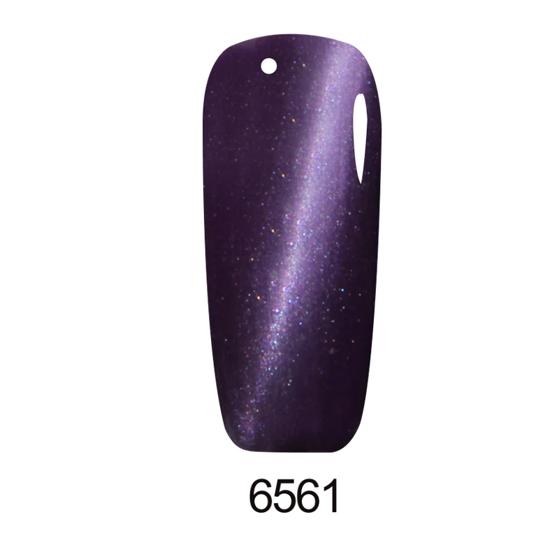 Гель для ногтей "Кошачьи Глаза", 7 мл, полигель-лак для ногтей с эффектом замачивания, топ и основа, Полупостоянный УФ-лак, 24 цвета для маникюра - Цвет: 6561