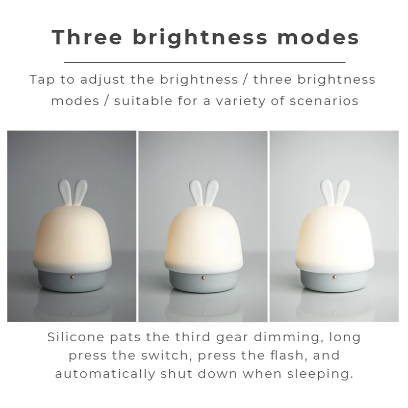Maoxin usb светильник, светодиодная лампа, мягкий силиконовый милый кролик, дизайн 1 Вт, маленький ночник, светильник, гаджет