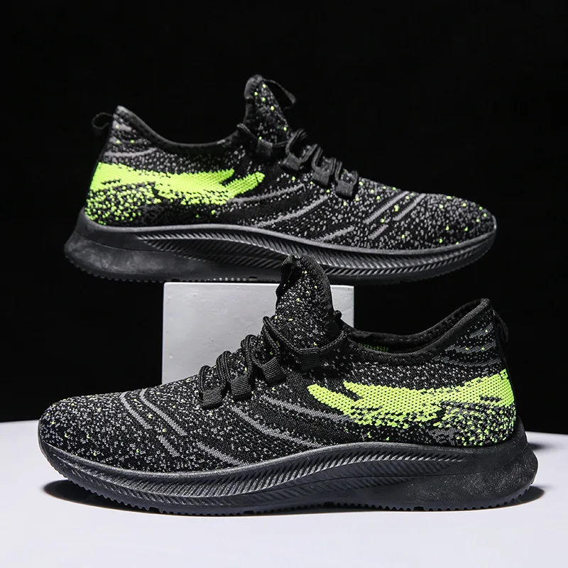 New Arrival Men Shoes Breathable Running Shoes Slip On Sneakers Comfortable Outdoor Men Sport Shoes Big Size Walking Footwear