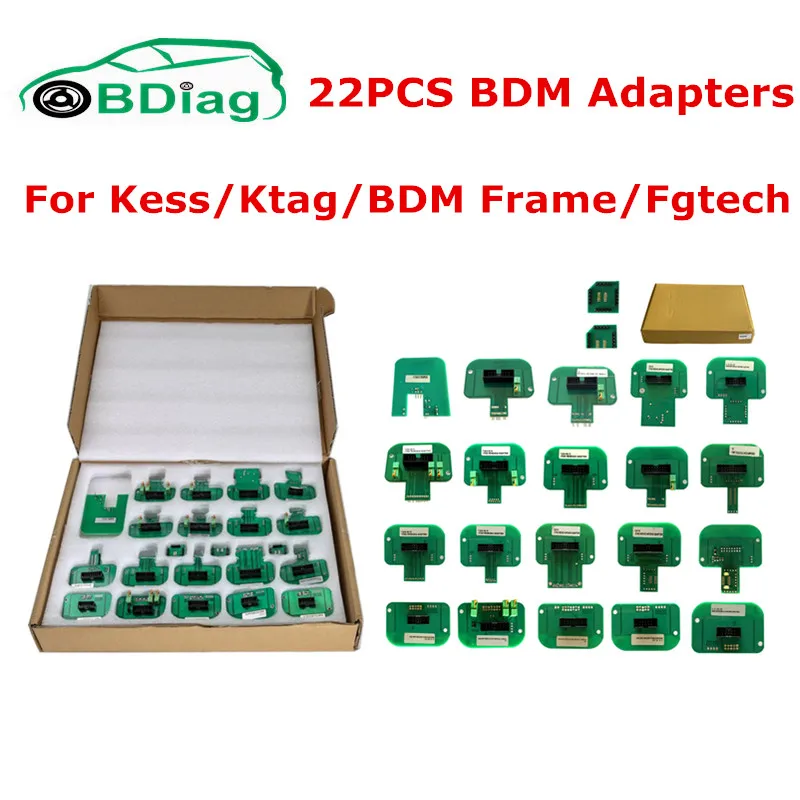 

2018 Newest 22PCS BDM Adapters ECU RAMP For Kess Ktag BDM100 CDM100 Fgtech Led Bdm Frame Probe ECU Chip Tuning Tool Full Set