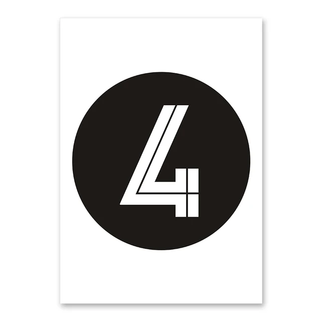 Black White Numbers 1 Through 10 Minimalist Art Canvas Print Painting Poster Wall Pictures Printable Home Decor No Framed Painting Poster Wall Picturesprints Painting Aliexpress
