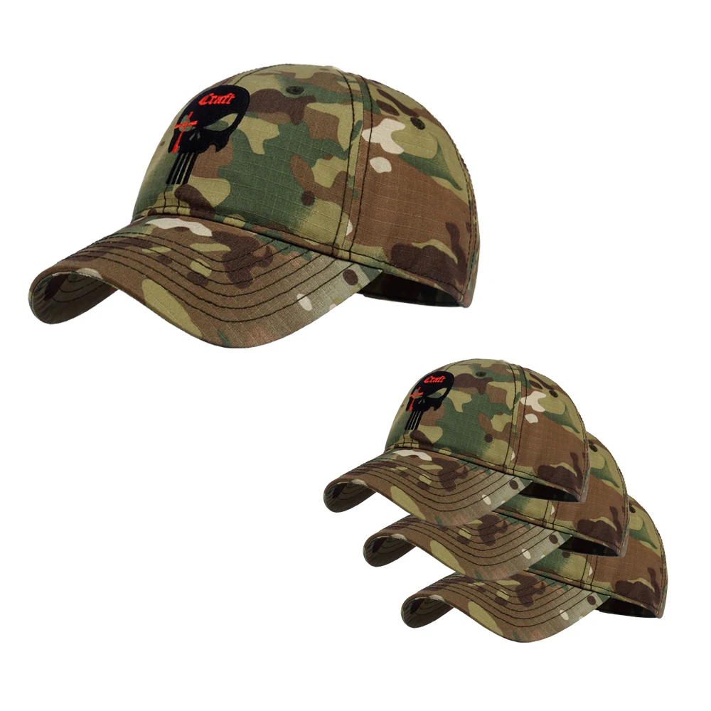 

T.S.N.K Men Women Running Cap Hat Amercian Punisher SEAL Team Hat Adjusted Snapback Baseball Cap MC Color