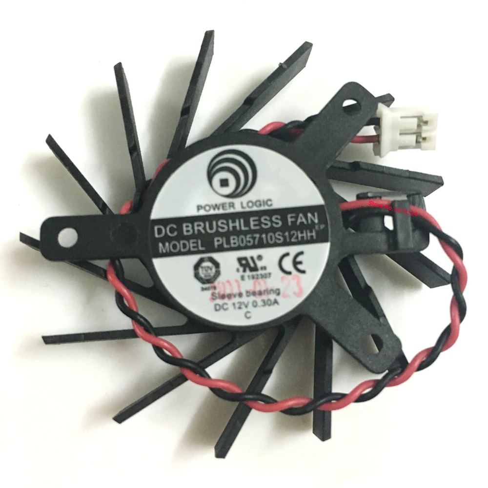 Вентилятор PLB05710S12HH 50 мм 12 В постоянного тока 0 3 а VGA карта охладитель ATI Radeon HD5550 5570