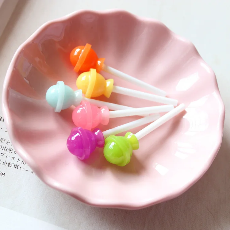 

DIY Jewelry Findings 3D Colorful Candy Lollipop Shape Resin Cabochons Craft Ornament Accessories Plastic Resin Cameo Craft