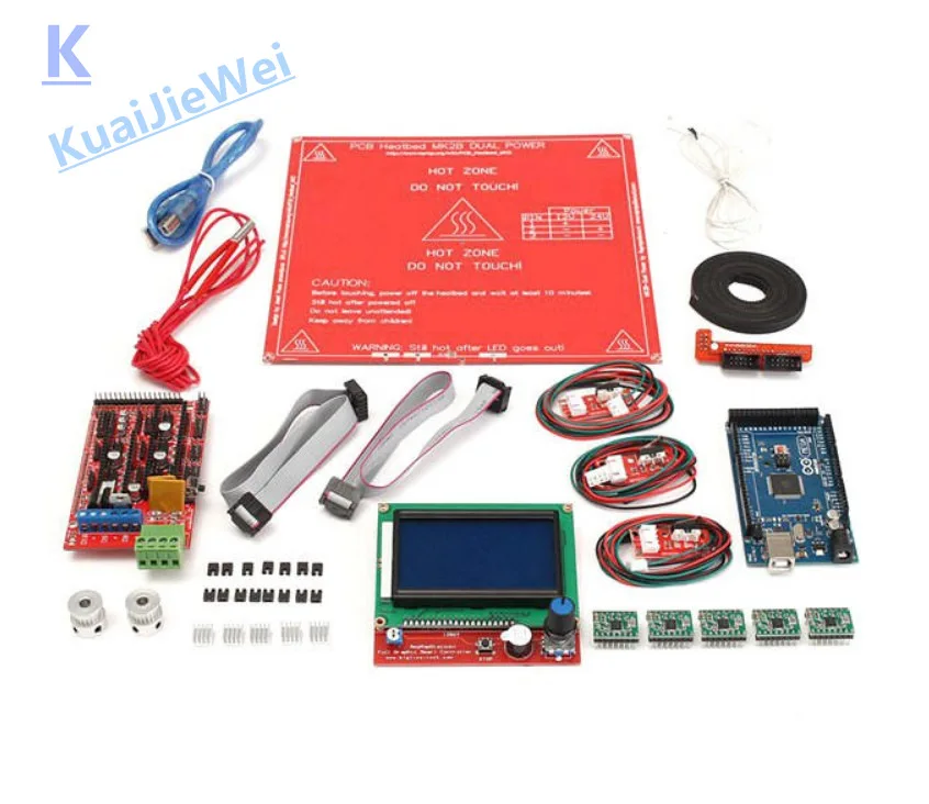 3D-принтер KuaiJieWei Ramps 1 4 12864 LCD MK2B с контроллером подогрева комплект для 3D-принтера