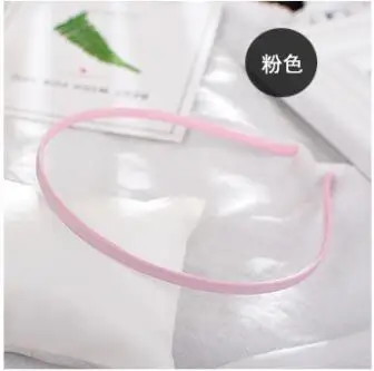 light pink 10 шт./партия, 5 мм, плоская пустая лента для волос из нержавеющей стали, атласные обернутые металлические украшения для волос, головная повязка - Окраска металла: light pink