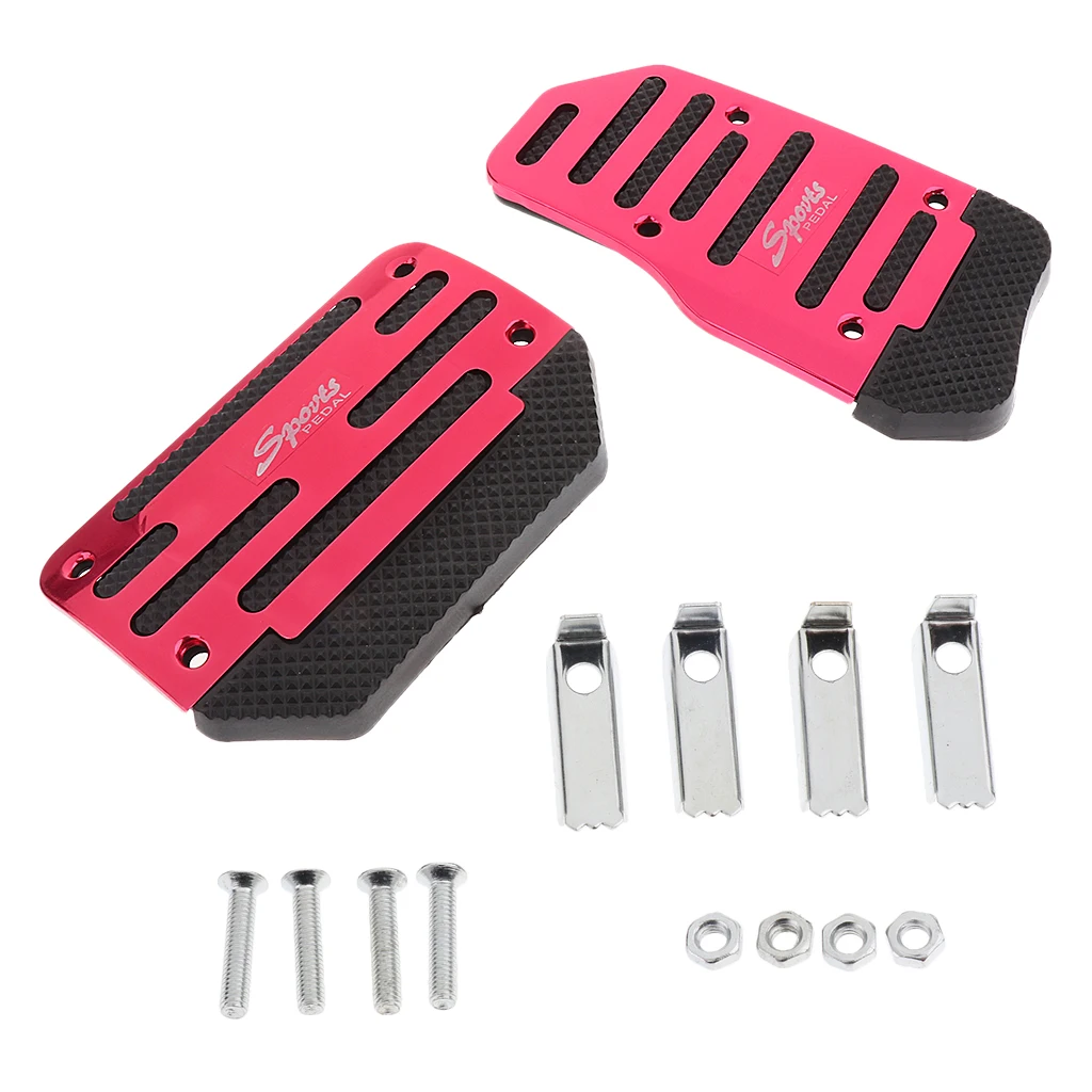 Brake Accelerator Sport NonSlip Pedal Pad Vehicle Automatic AT Car Red Creative and Fashionable Design