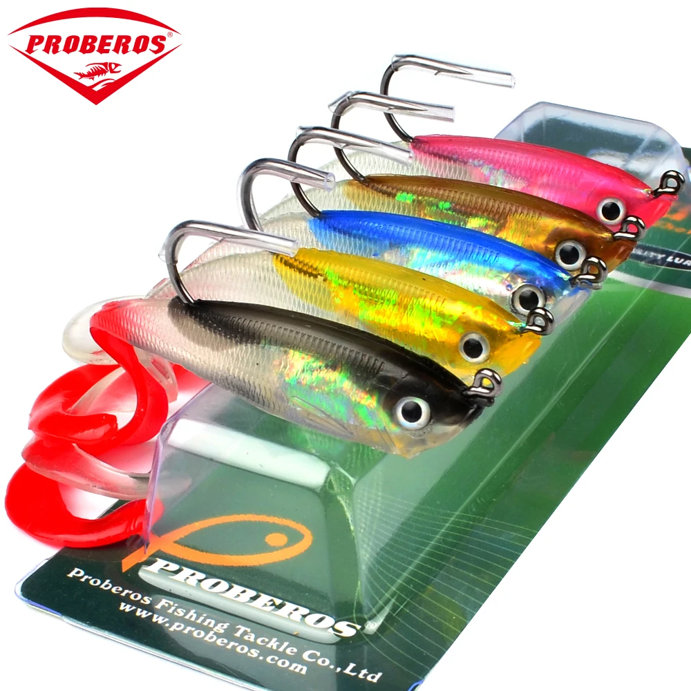 

5PC JIG Hook Soft Bait 5 Color Fishing Lure 10cm-3.9" Fishing Bait 14.7g-0.52oz Fishing Tackle Package Lead Fish