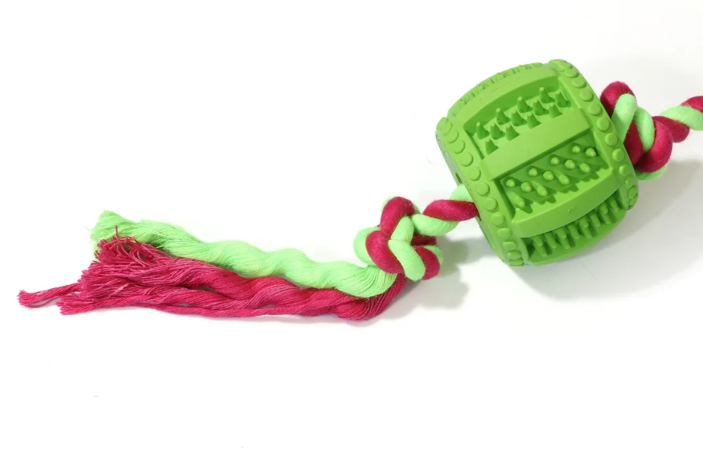 Dog Toy Interactive Rubber Drum Rope Piercing Balls Pet Dog Cat Puppy Extra-tough Chew Training Toys Tooth Cleaning Ball Toys Drum (15)