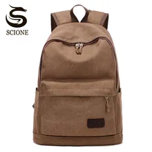 Scione Retro Canvas Backpack Teenagers School Backpack Men Laptop Bags Mochila Women Travel Shoulder Rucksack Unisex