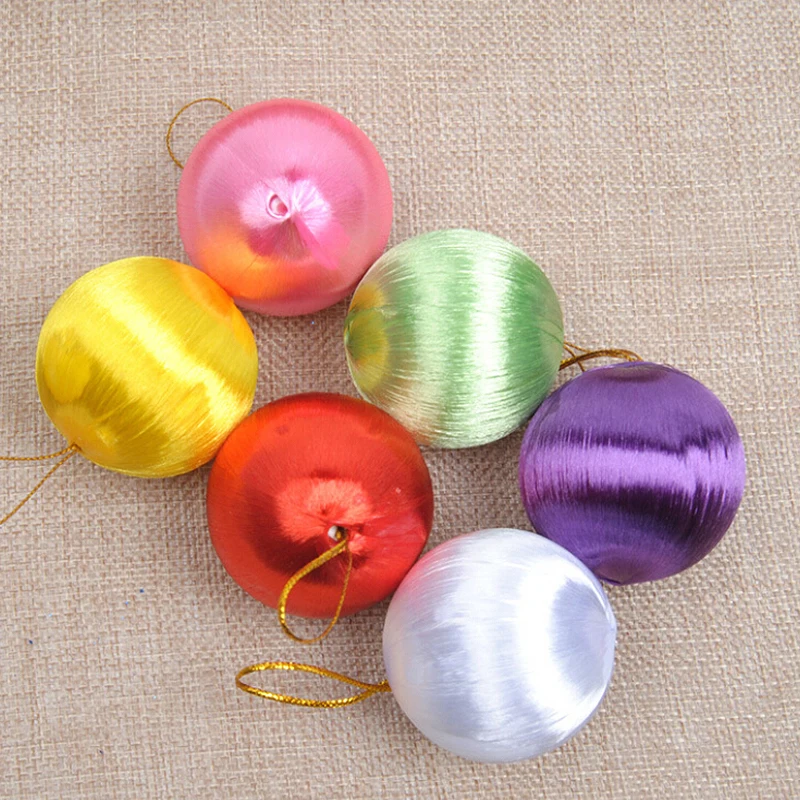

30 Pcs Color Silk Ball Christmas Tree Decor Hanging Ball Ornament Ball Bauble Xmas Party Decorations Home Christmas Decor Gift