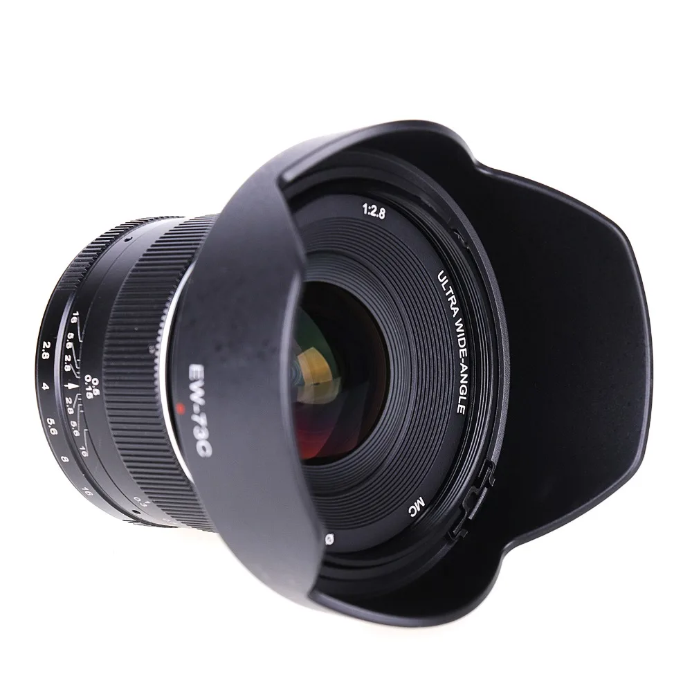 12 мм f/2,8 ручной широкоугольный объектив+ EW-73C бленда для Canon EOS M sony E Mount Fujifilm Olympus Panasonic M4/3 беззеркальных камер