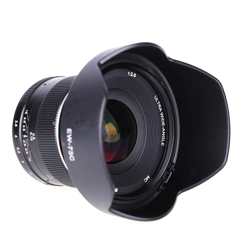 12 мм f/2 8 ручная широкоугольная линза + EW 73C бленда для Canon EOS M Sony E Mount Fujifilm Olympus Panasonic