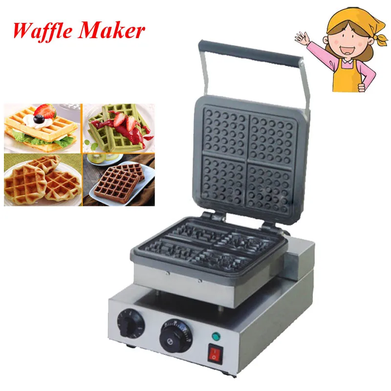 

1.3KW 1pc 220V Electric Waffle Maker New Baker Plaid Cake Furnace Heating Machine FY-218