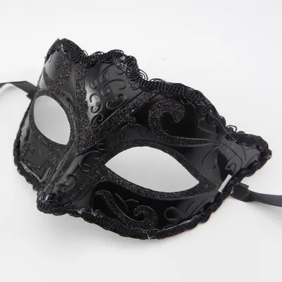 Новинка 1 шт Черная Сексуальная Дамская маскарадная бальная маска Венецианская маска на глаза для вечеринок новые черные карнавальные маскарадные костюмы вечерние украшения