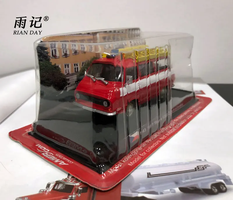  AMER 1/43 Scale Czech 1981 SKODA 1203 Czechoslovakia Fire Engine Diecast Metal Car Toy For Gift/Col