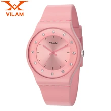 Montre Femmes VILAM marque Mode Casual Doux Silicone Quartz Montre Montres pour Femmes Lovers Dames Cristal de Diamant montres