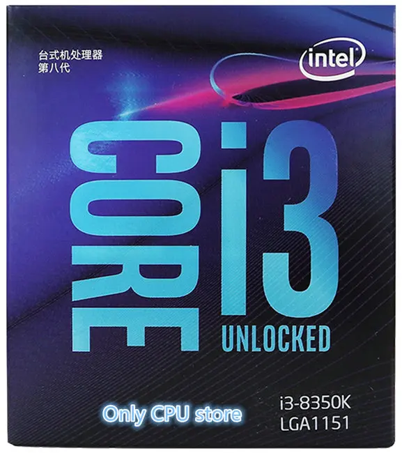 Intel Core8 PC компьютер I3 8350K I3-8350K процессор в штучной упаковке процессор LGA 1151-land FC-LGA 14 нанометров четырехъядерный процессор