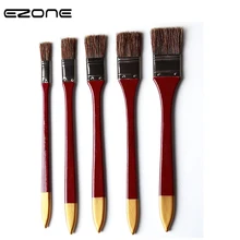 EZONE кисть для рисования дикого кабана щетина кисти Художественный набор масляная Акварельная акриловая живопись ручка плоская Пиковая кисть канцелярские принадлежности Papelaria